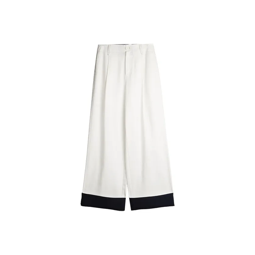 ELLE Повседневные брюки Женские Белые