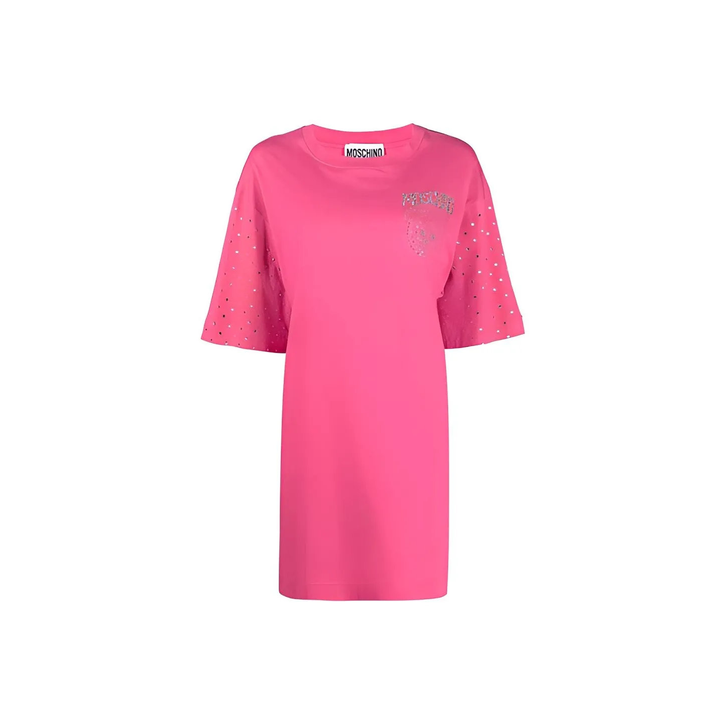 MOSCHINO Розовые Женские Платья с Коротким Рукавом