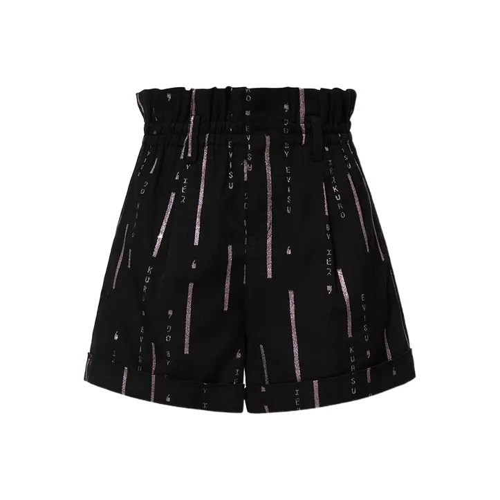 EVISU Черные Повседневные Шорты для Женщин