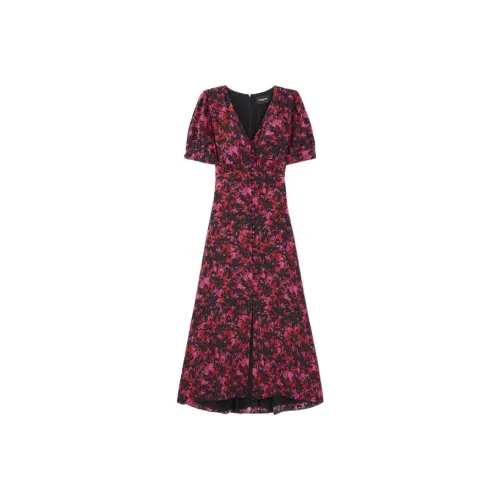 THE KOOPLES Red Женские Короткие Платья с Рукавами