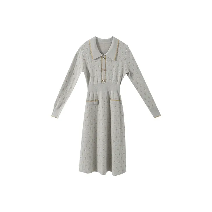 YUMOMO STAR Long Dress Elegant Blue