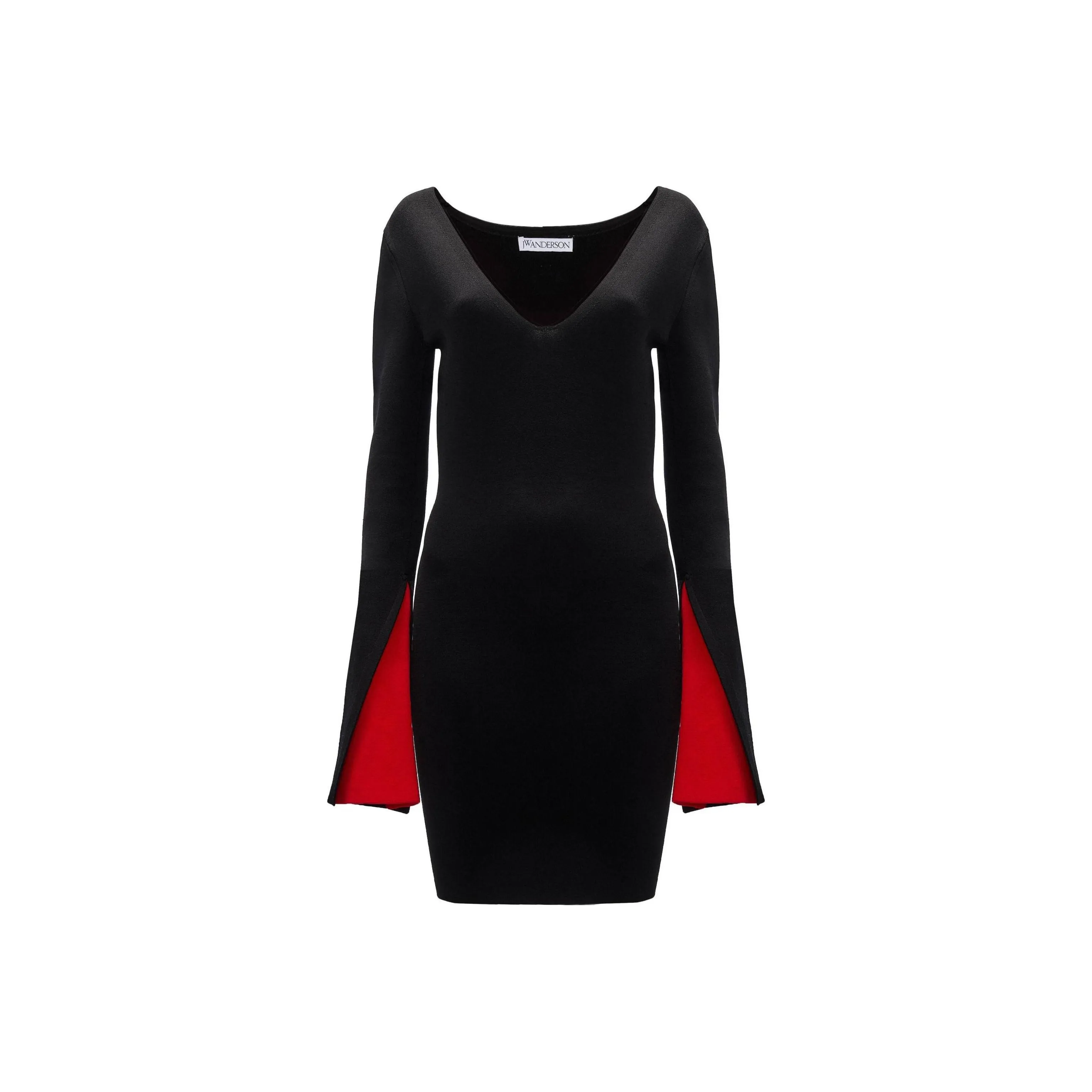 JW Anderson Contrast cuff V neck Dress
