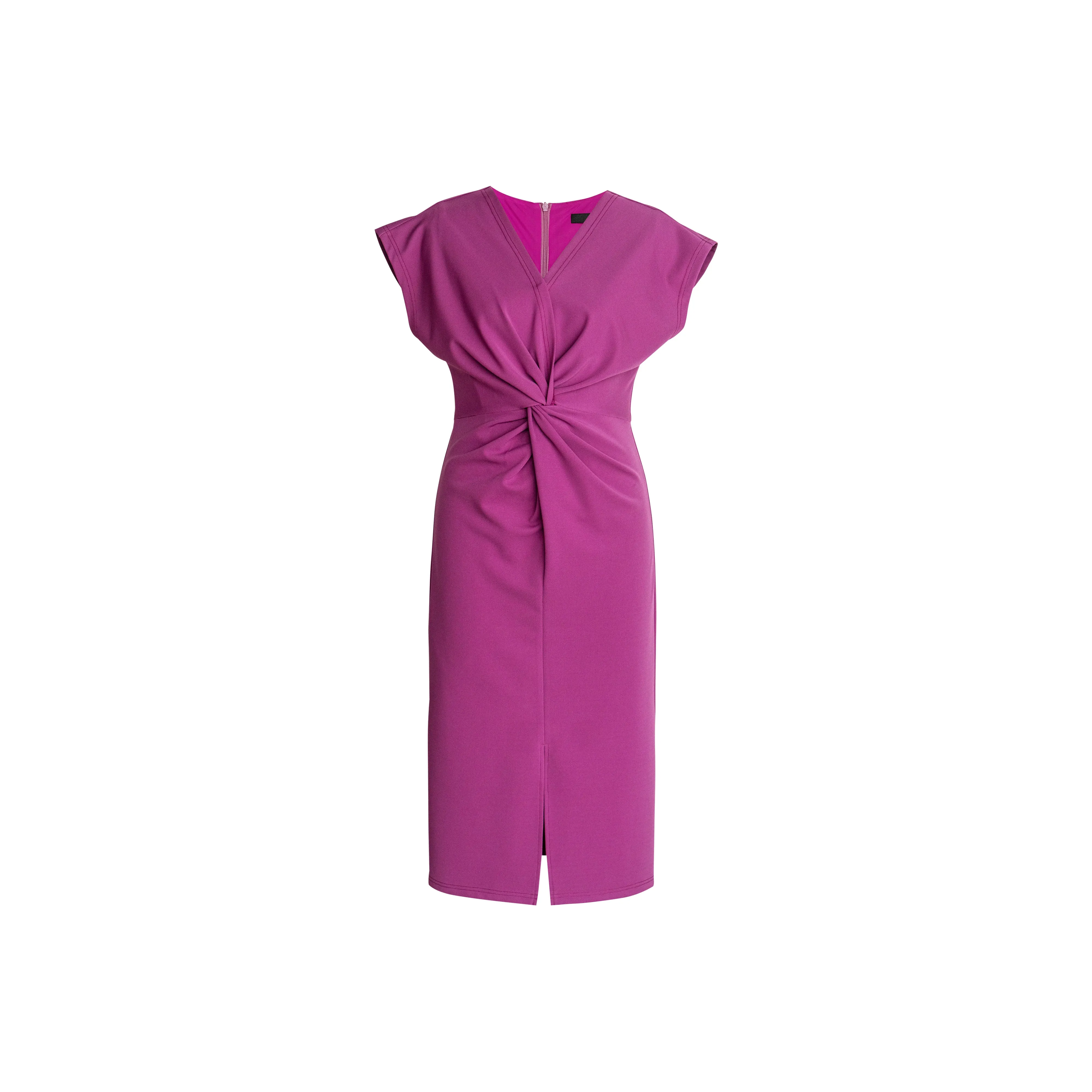 ROEYSHOUSE Короткое платье с короткими рукавами женское розово-красное