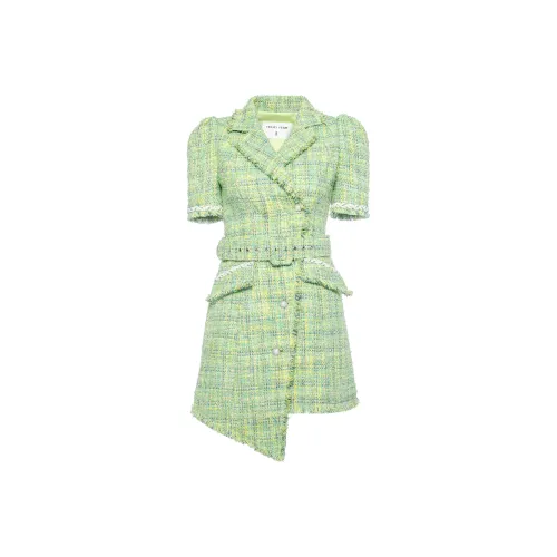 Yesby Yesir Green Женские Короткие Платья с Рукавами