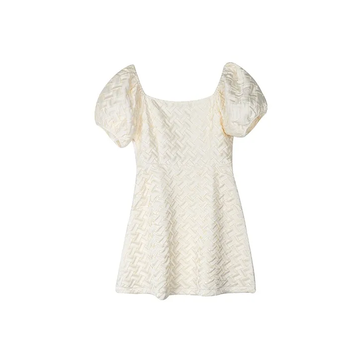 Leather Cat A Линия Юбка Платье Желтый