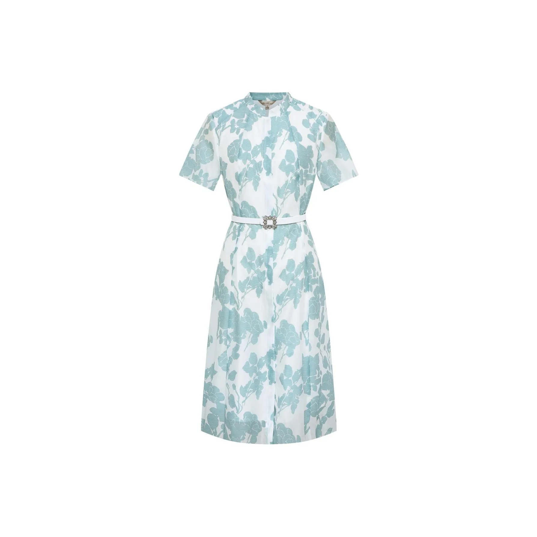 BBLLUUEE Short Sleeved Dress Women's Aqua Blue