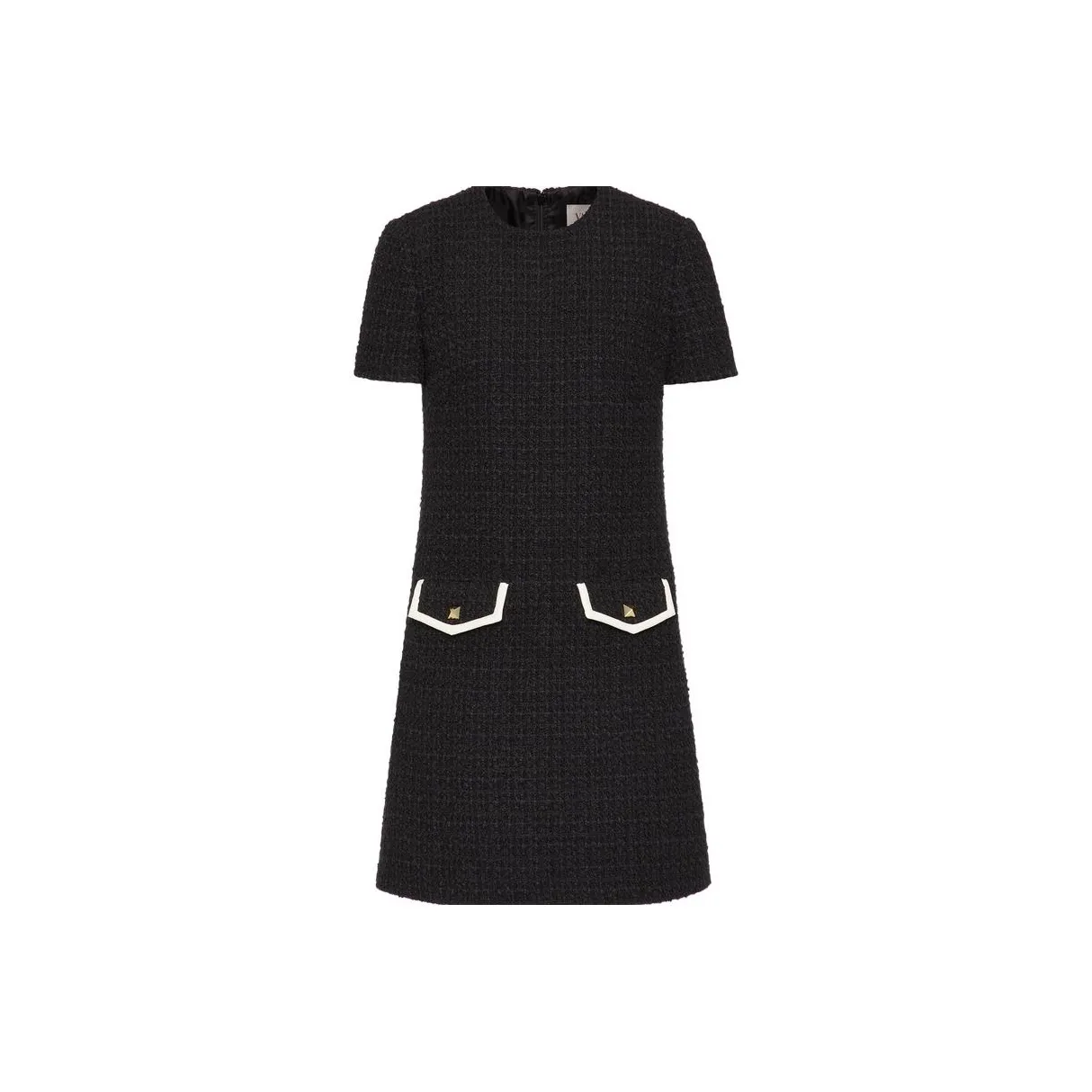 Valentino FW22 Short Sleeved Dress Women's Black