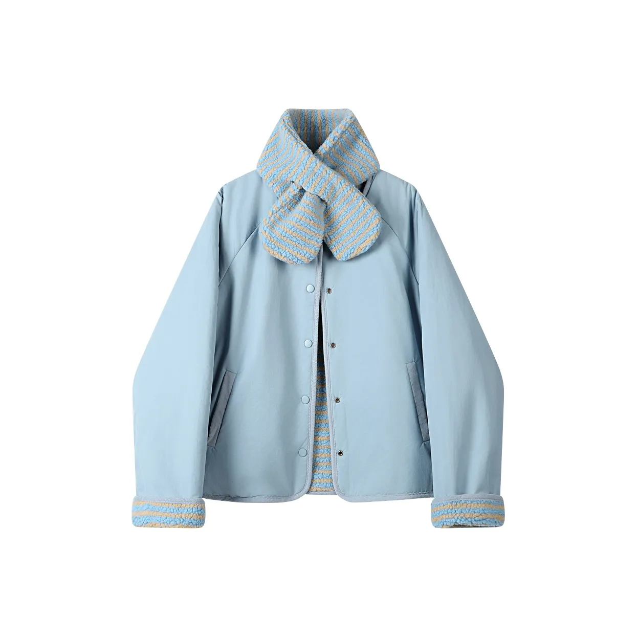 PAZZO Loose Fit Versatile Thickened And Fleece Lined Cotton Jacket Puffer Jacket Women's