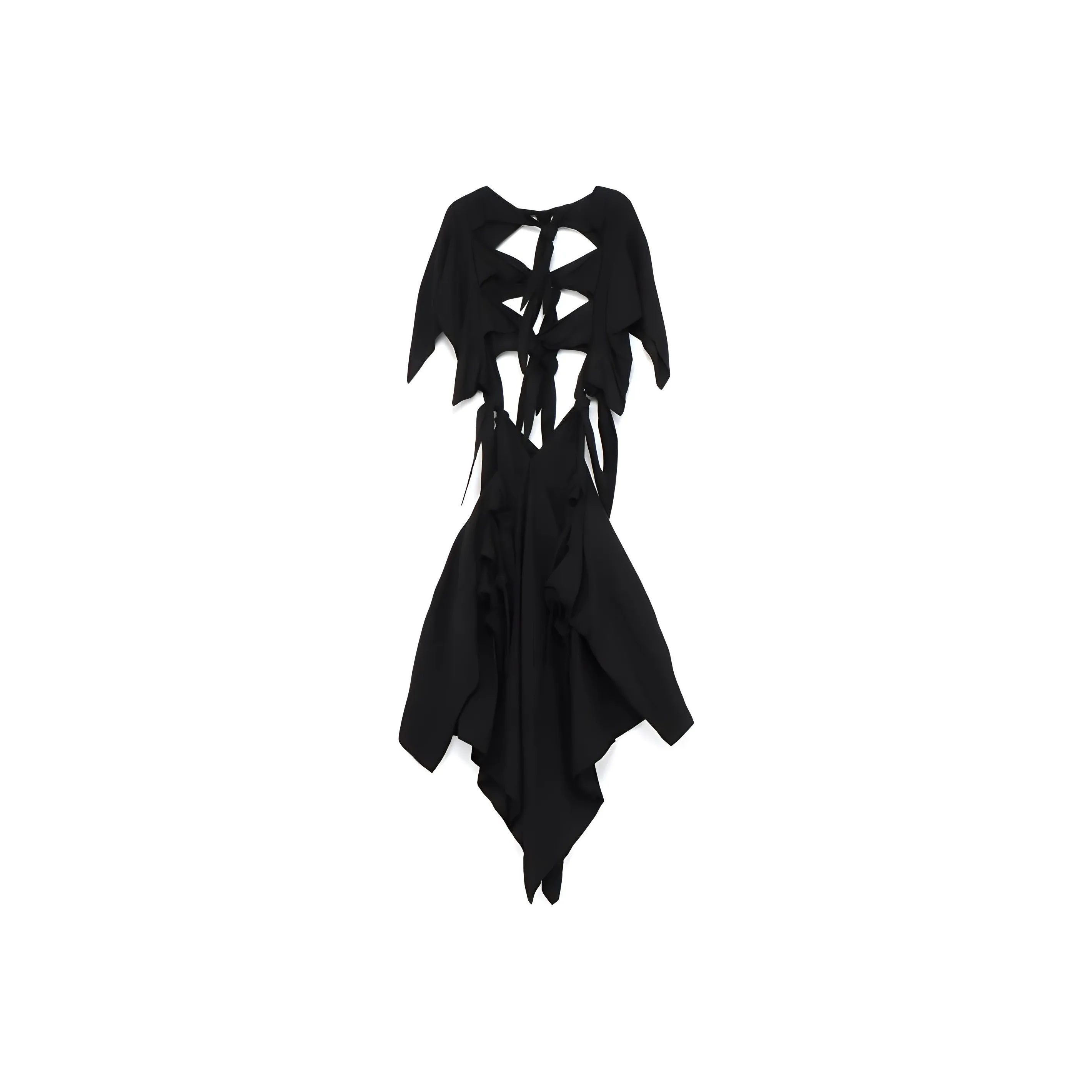 Yohji Yamamoto Short Sleeved Dress Women's Black