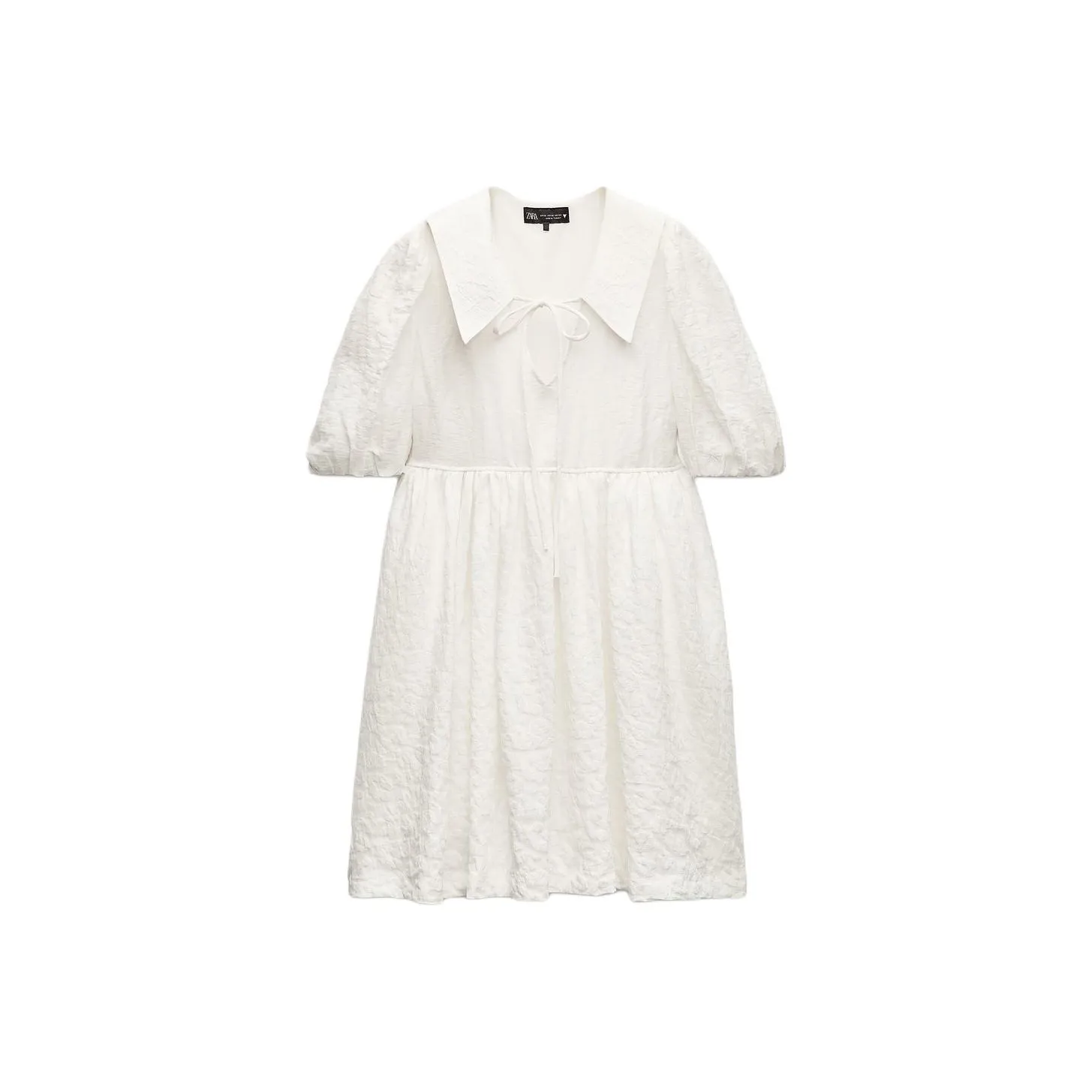 ZARA Короткий рукав платье женское белое