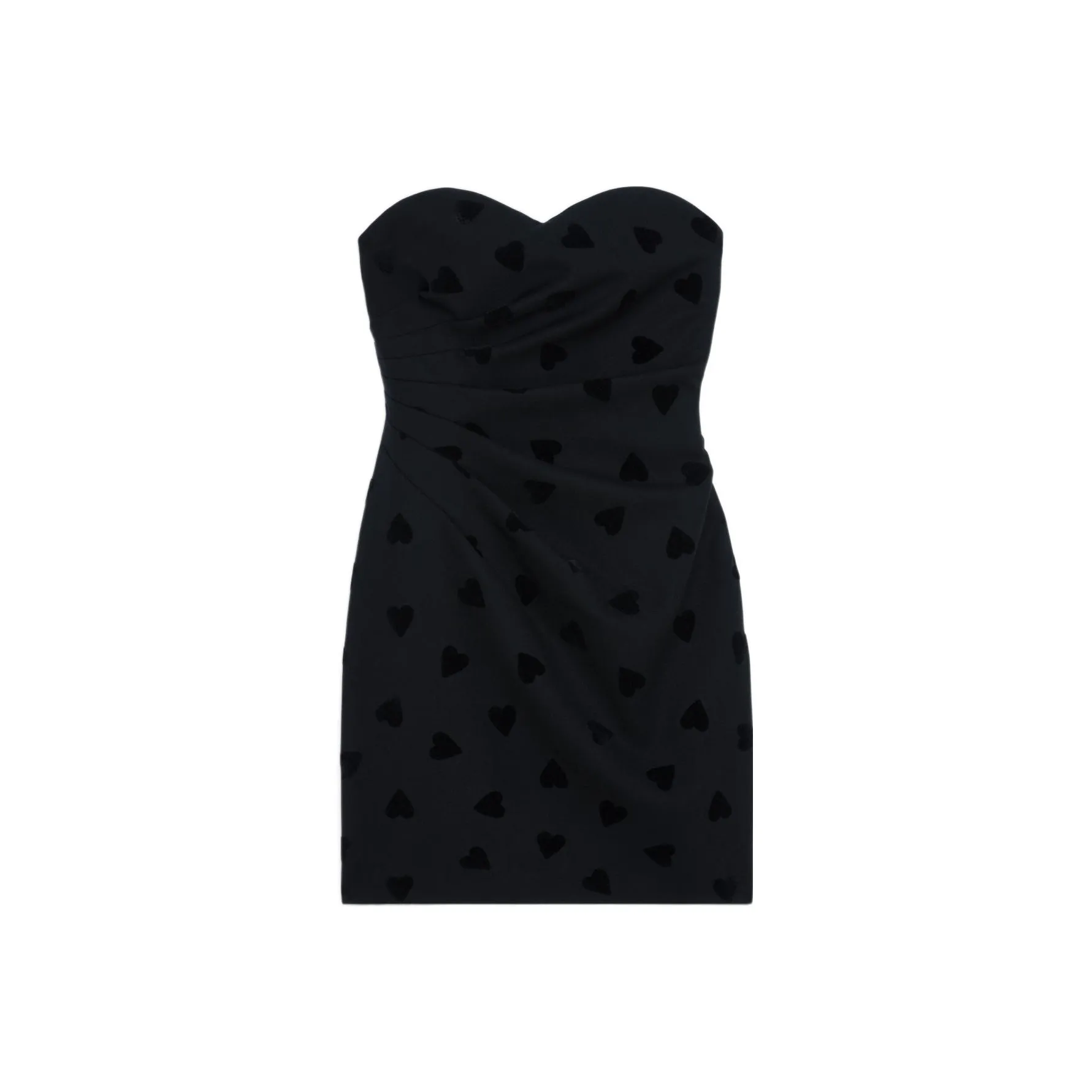 CELINE All Over Heart Patterned Strapless Dress
