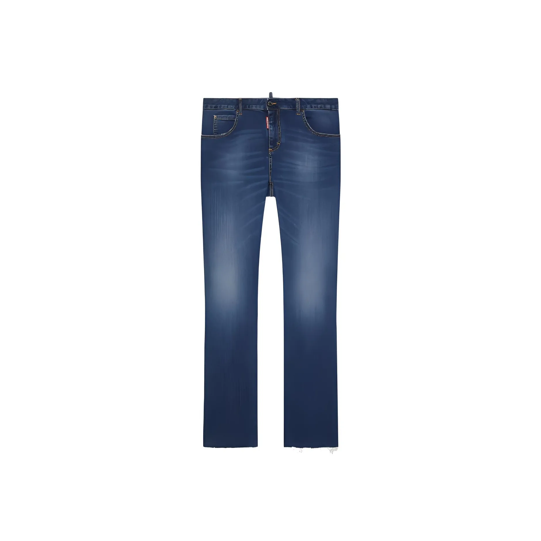 Dsquared2 Logo Patch High Waist Flared Jeans
