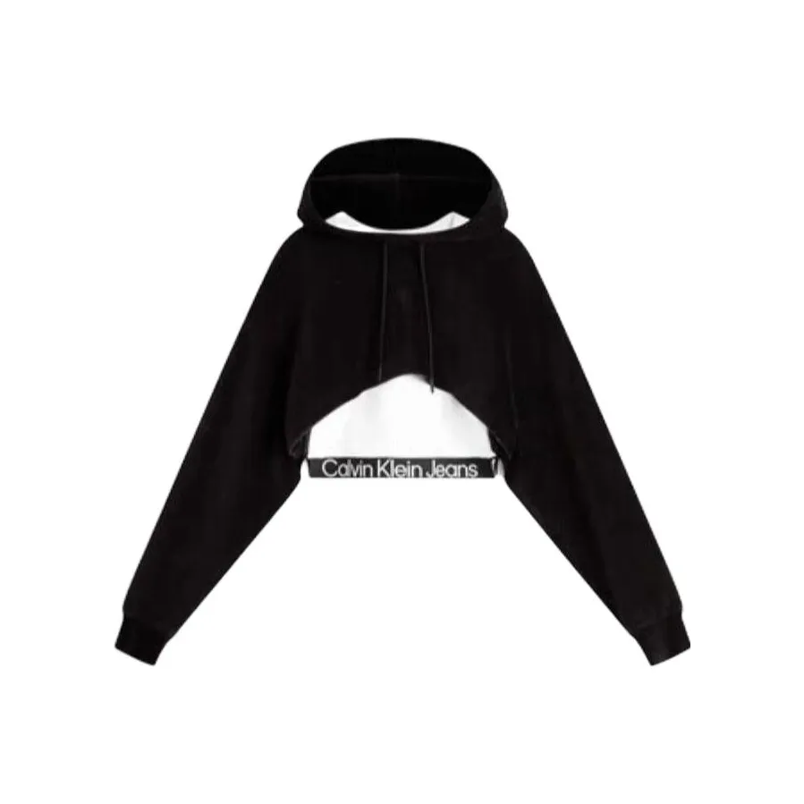 CALVIN KLEIN Sweatshirt Set Women's Space Black/Moon White