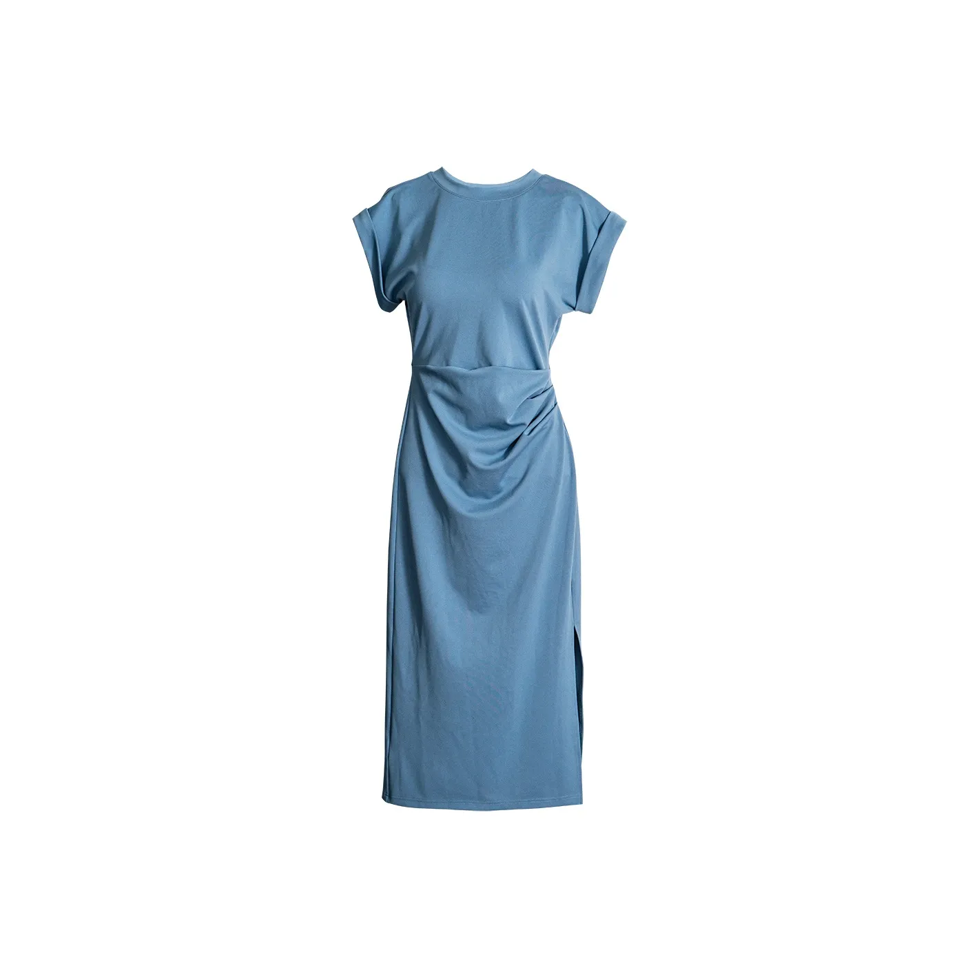 ROEYSHOUSE Короткое платье с короткими рукавами женское синее