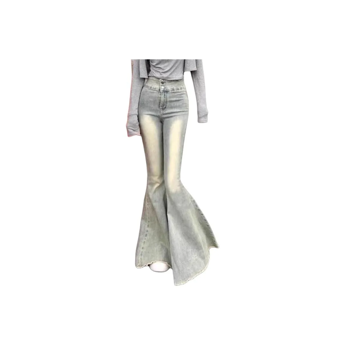 Lizisw Серые Женские Джинсы