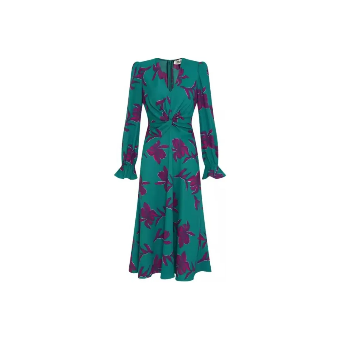 DVF Diane Von Furstenberg Long Sleeved Dress Women's Ink Blue