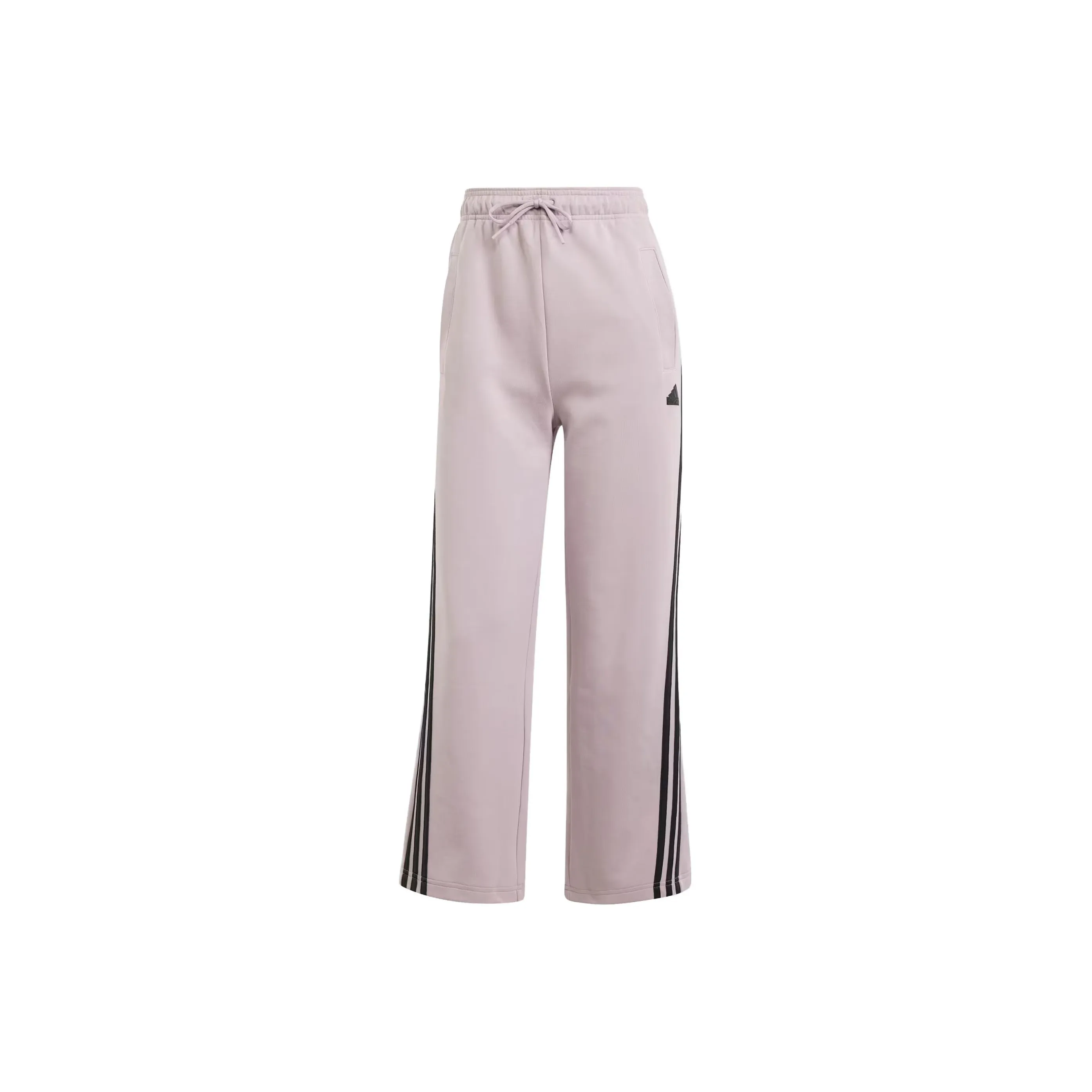Adidas Future Icons 3 Stripes Open Hem Joggers Knitted Sweatpants Women's Light Purple