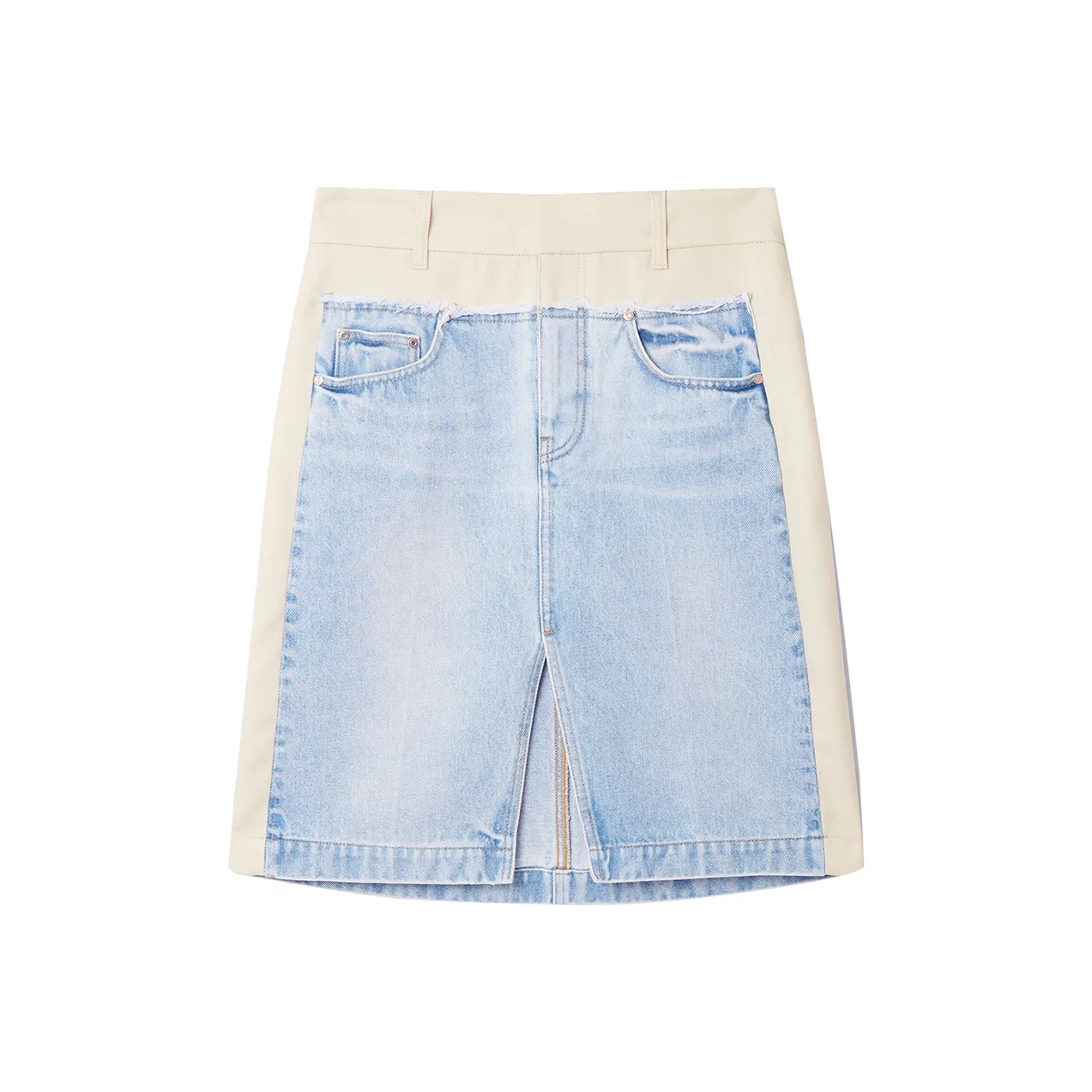 Stella McCartney High Waist Panelled Denim Skirt