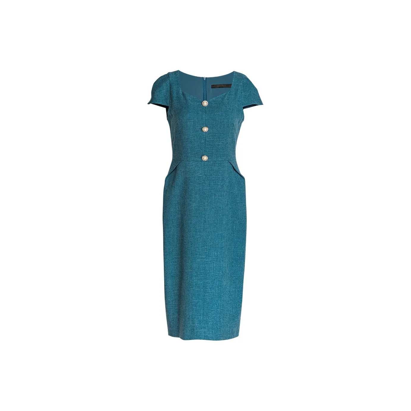 ROEYSHOUSE Short Sleeved Dresses Women's Peacock Blue
