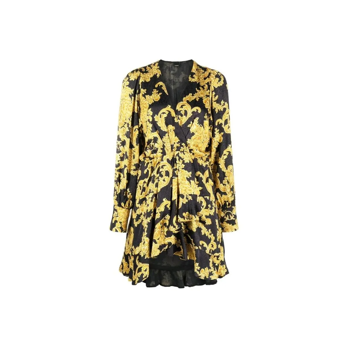 PINKO Длинное платье с длинными рукавами женское черное