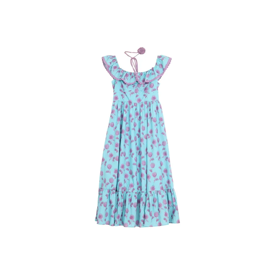 SETIROM Sleeveless Dresses Women's Blue