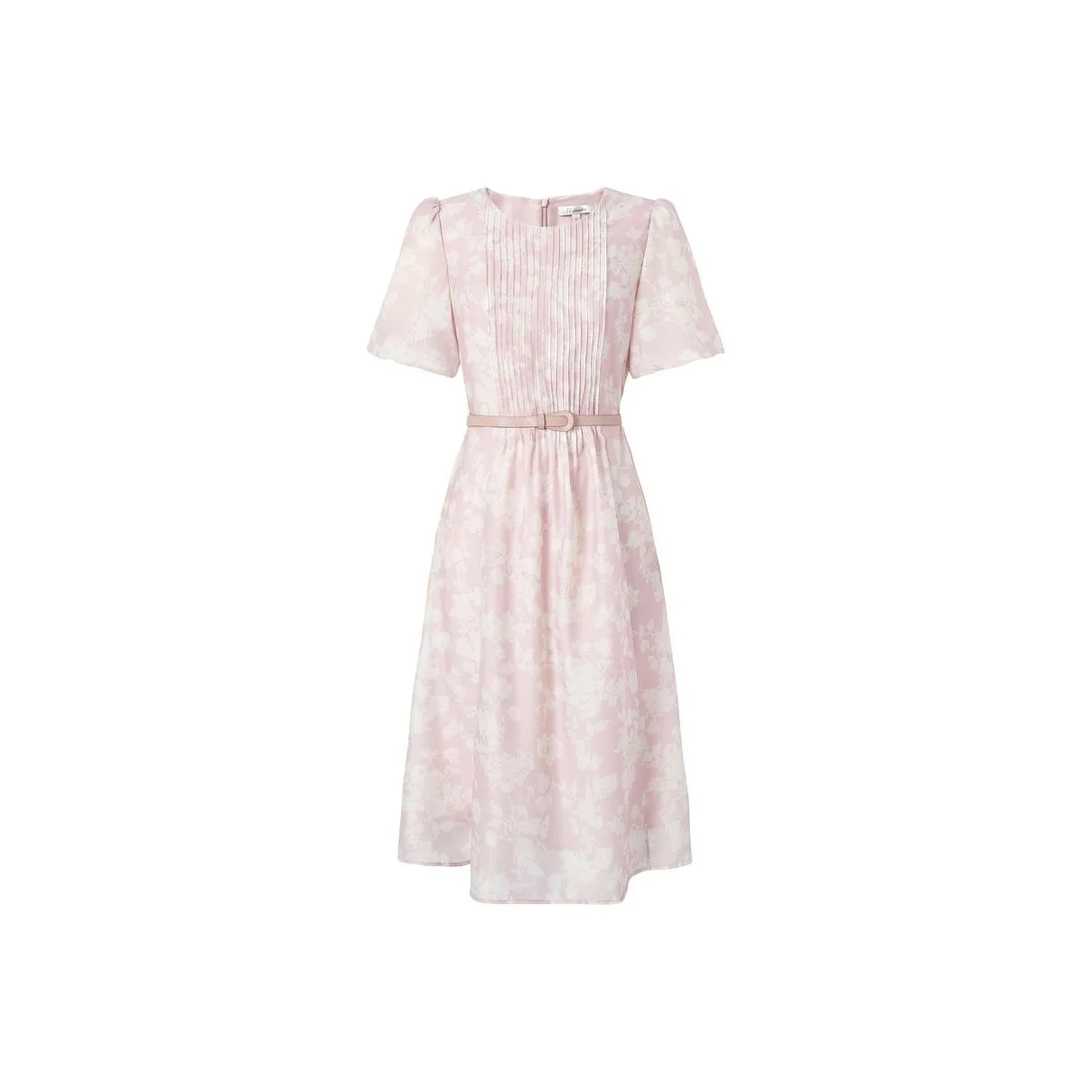 JZ. ANNAKRO Короткий рукав Платье Женское Пастельно-розовый Красный