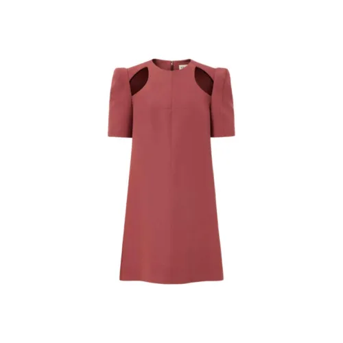 Carven Кирпично-красные Женские Платья с Коротким Рукавом