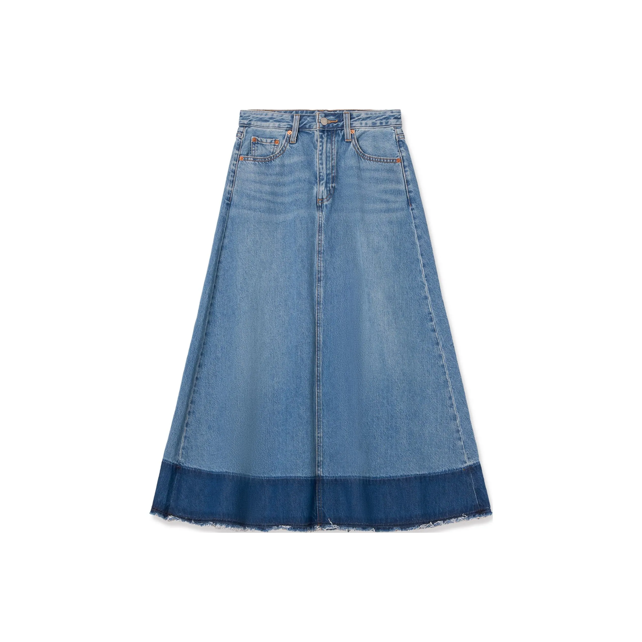 Levi's Деним Длинная Юбка Женская Синяя