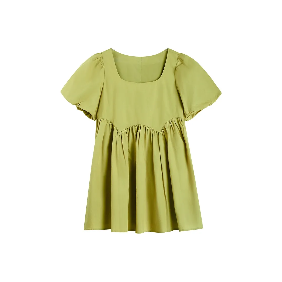 THE SEA LIFE Короткое платье с короткими рукавами женское мохово-зеленый