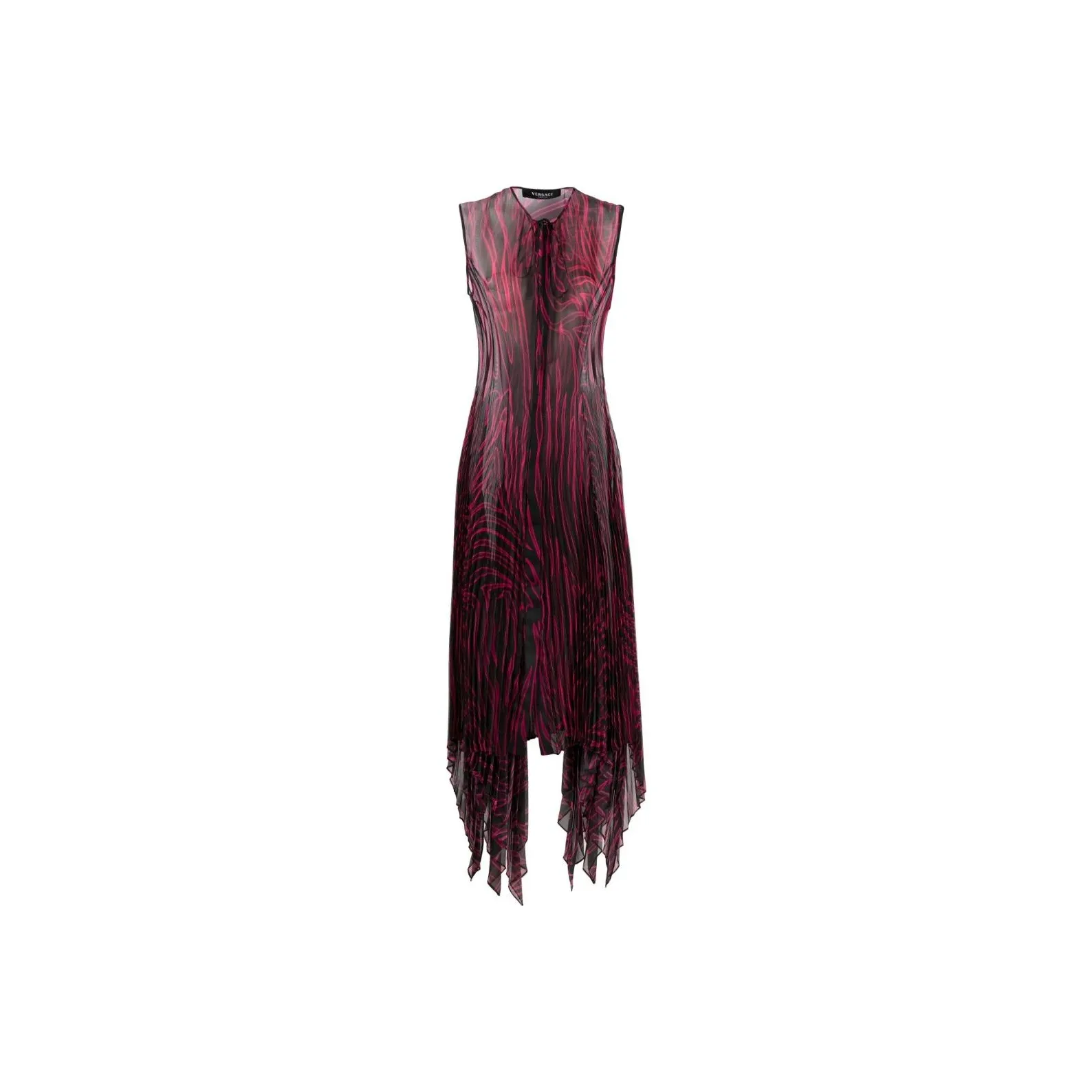 VERSACE Sleeveless Dresses Women's Rose Red