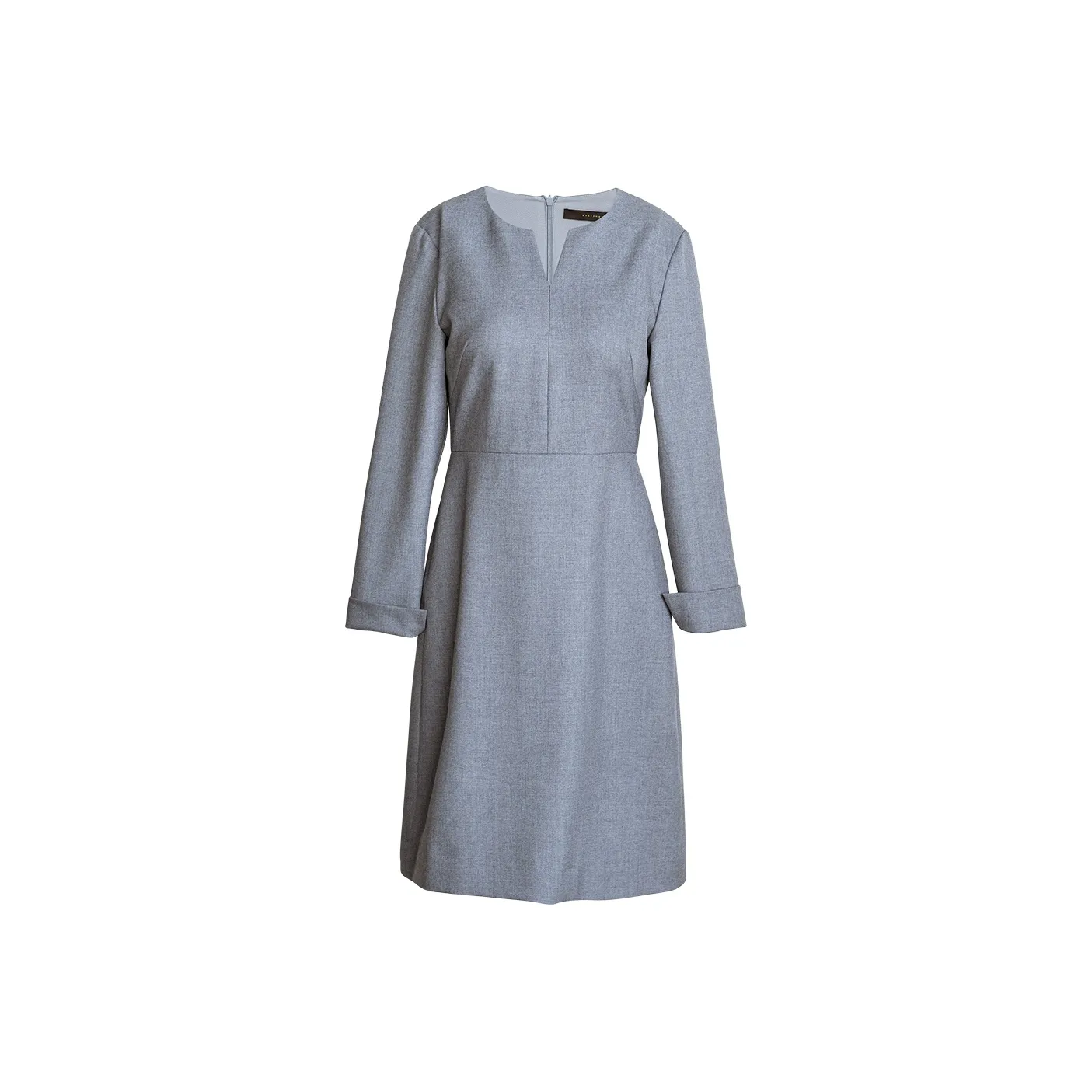 ROEYSHOUSE Длинное платье с длинными рукавами женское серо-синий