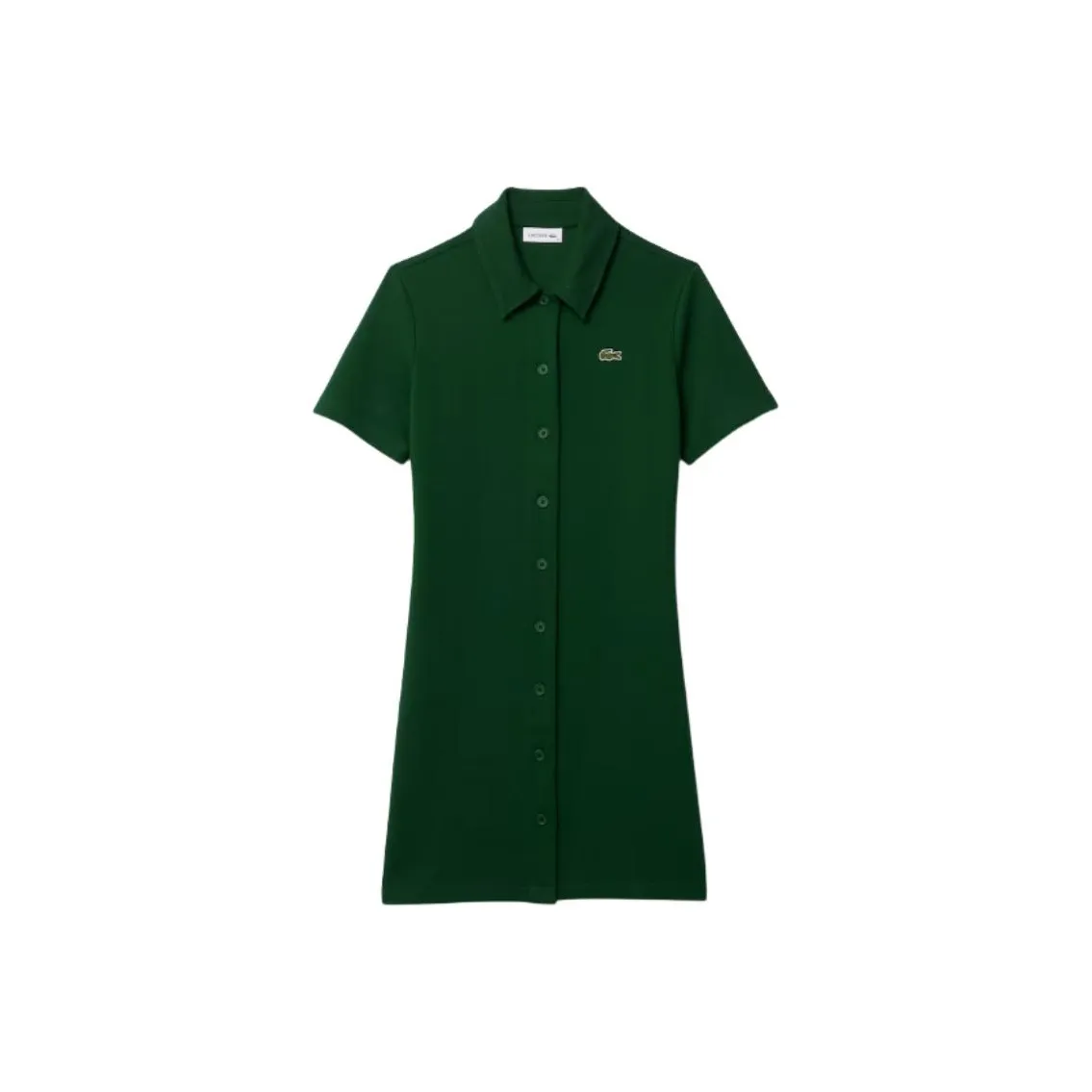 LACOSTE Collaboration Короткое платье с короткими рукавами женское сосновый зеленый