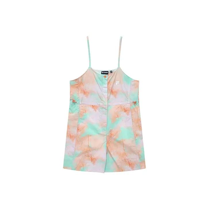 FILA FUSION Trending Street Series Overalls Women's Honey Orange