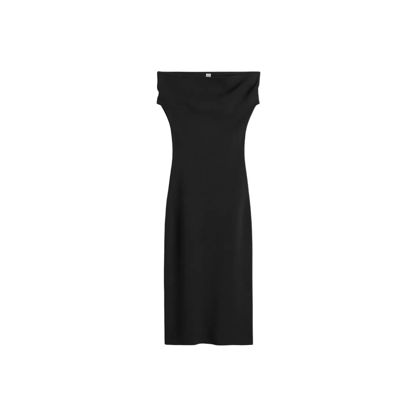 TOTEME FW24 Короткое платье с короткими рукавами женское черное