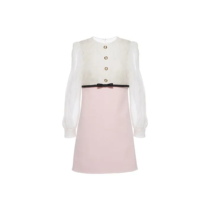 MIU MIU Long Sleeved Dress Women's Pink