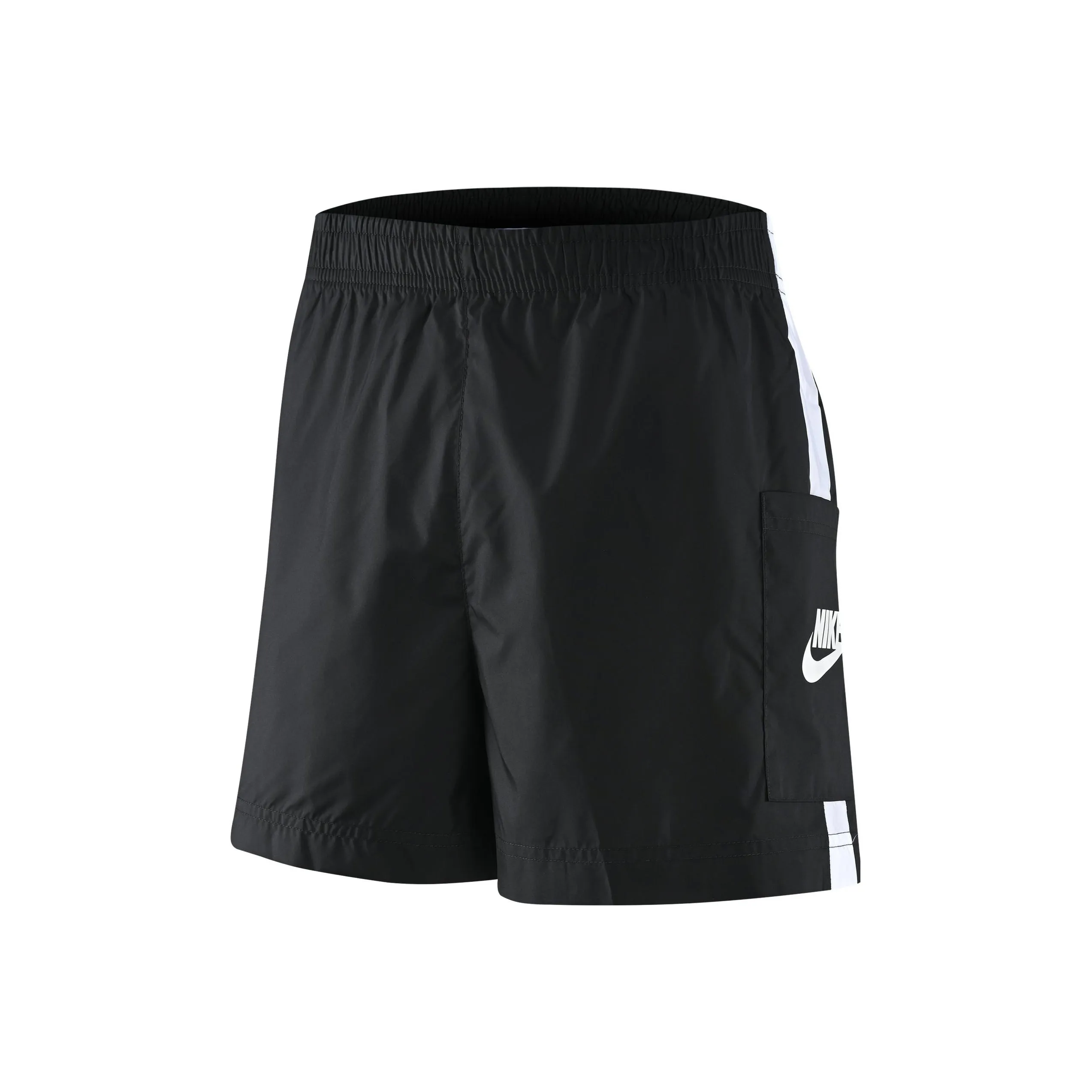 Nike Women'ss Logo Print Woven Shorts Black