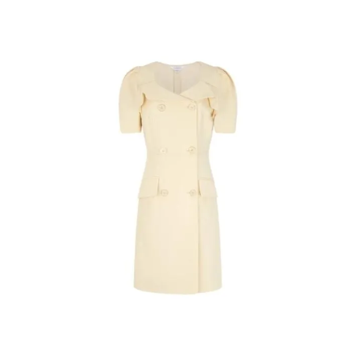 Anmani Короткий рукав Платье Женское Богатый Желтый