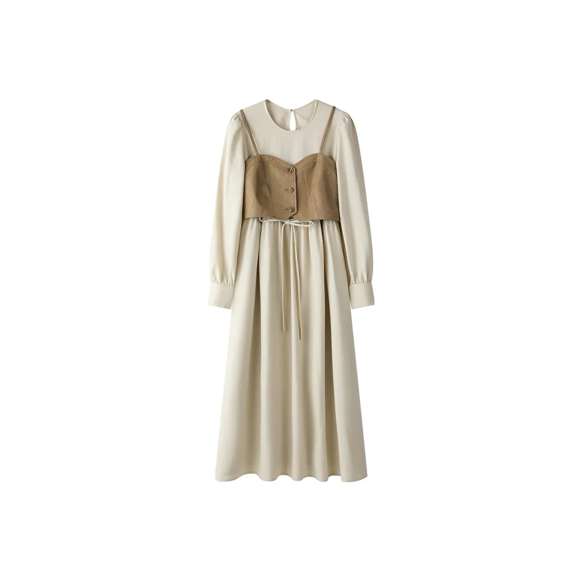 THE SEA LIFE Long Sleeved Dress Women's White Birch