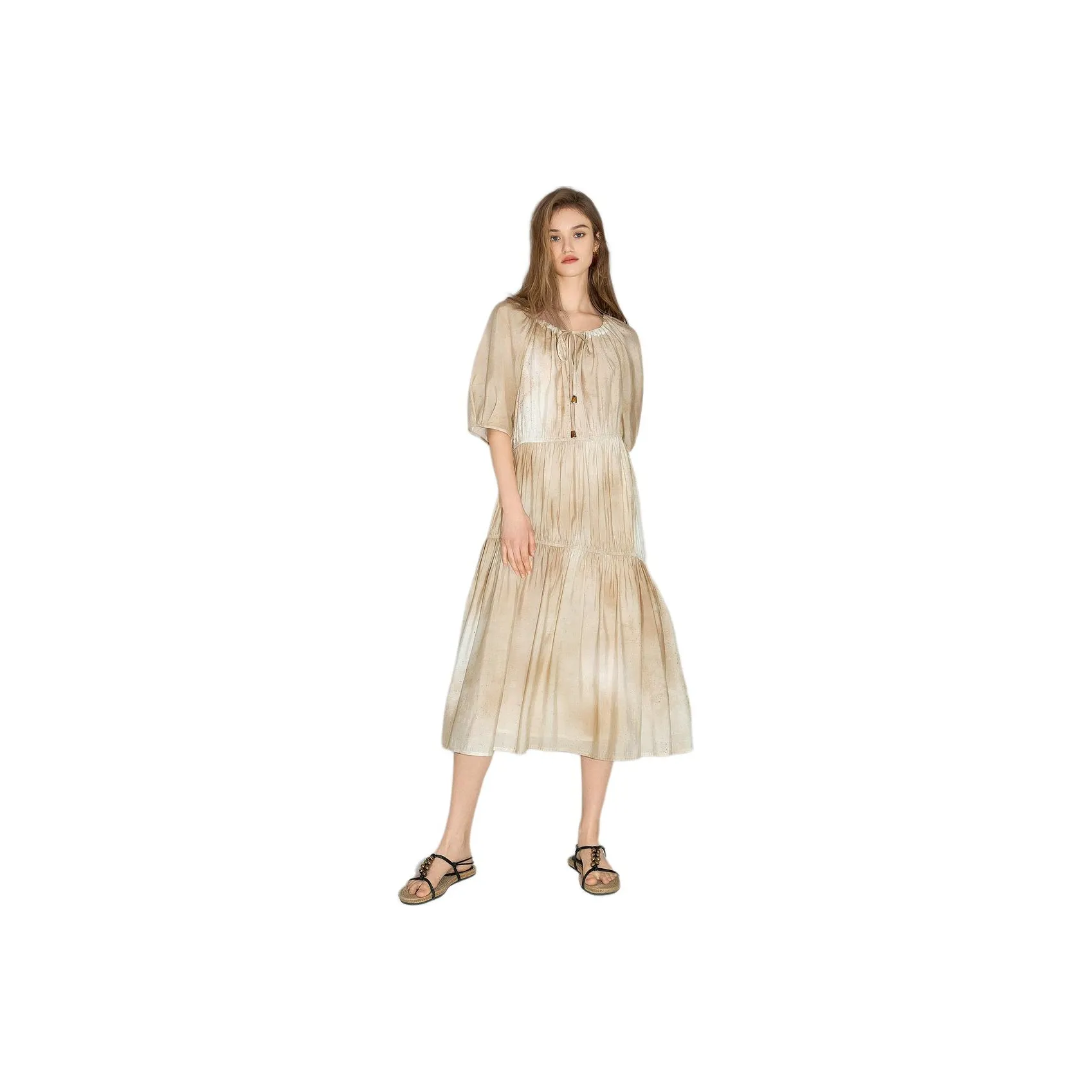 Bethine Short Sleeved Dress Women's Tea Break Color