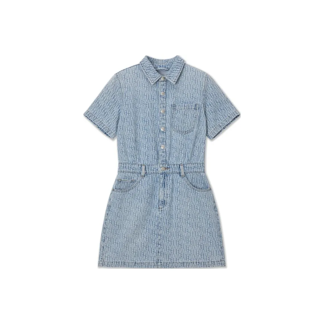 Levi's Short Sleeved Dresses Women's Light Blue