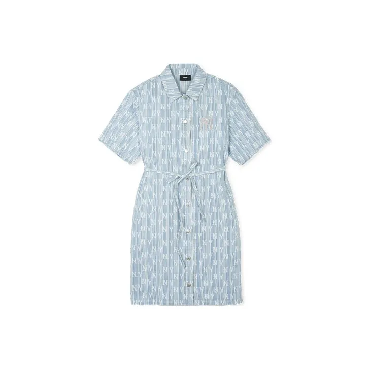 MLB Short Sleeved Dresses Women's Light Blue
