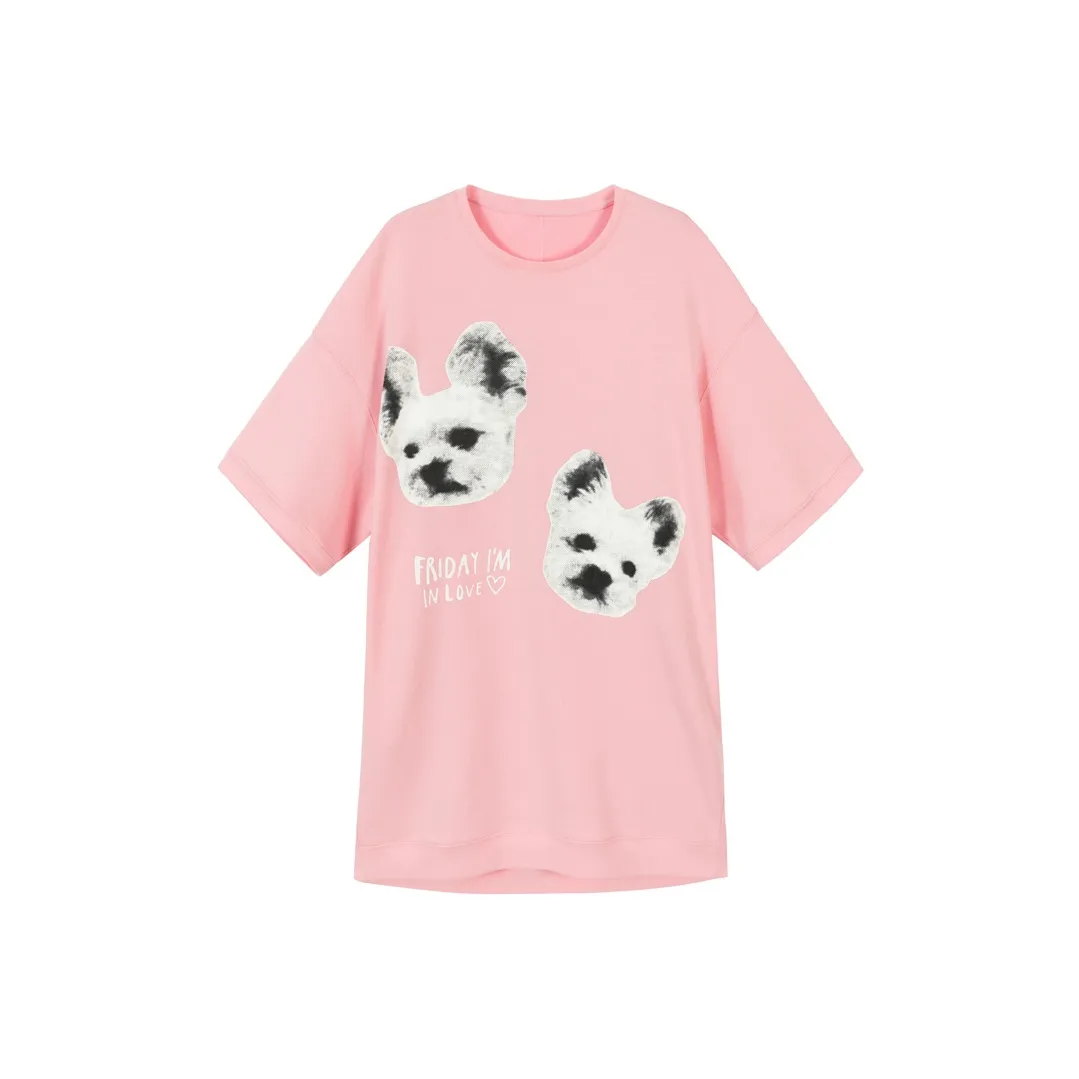 URLAZH Short-Sleeved Dresses Women's Pink