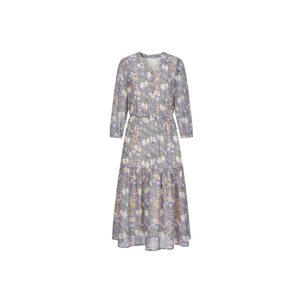 JZ. ANNAKRO Long Sleeved Dress Women's Light Pattern Blue