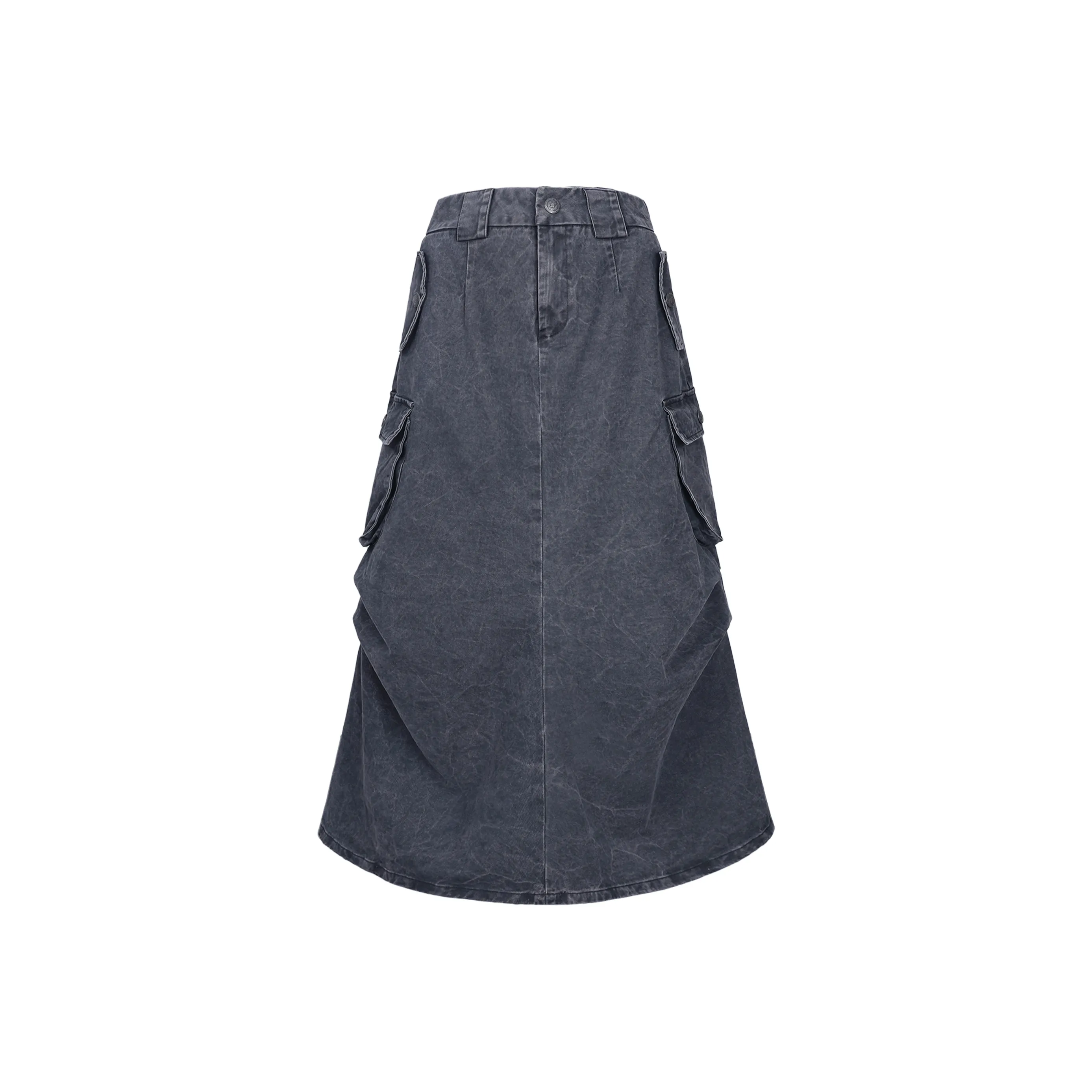 BJHG Denim Long Skirts Women's Dusty Gray