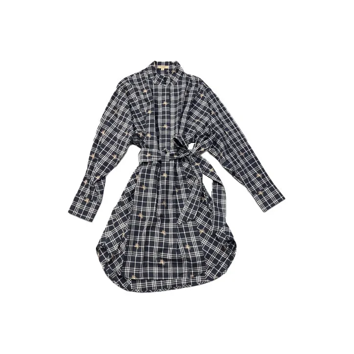 Burberry Long Sleeved Dresses Women's Black