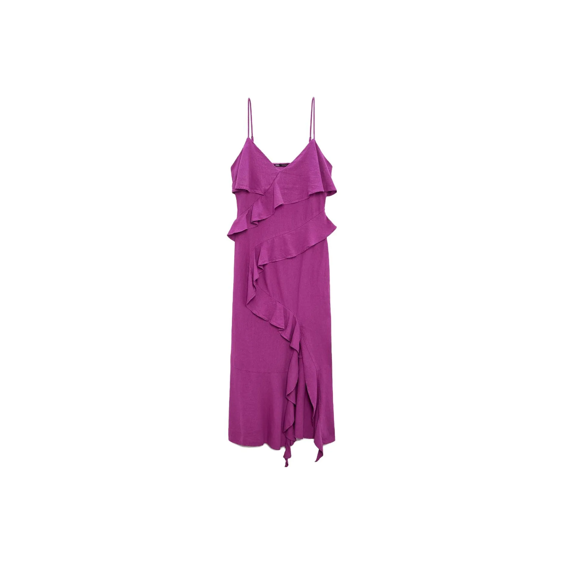 ZARA Slip Dresses Women's Dark Purple
