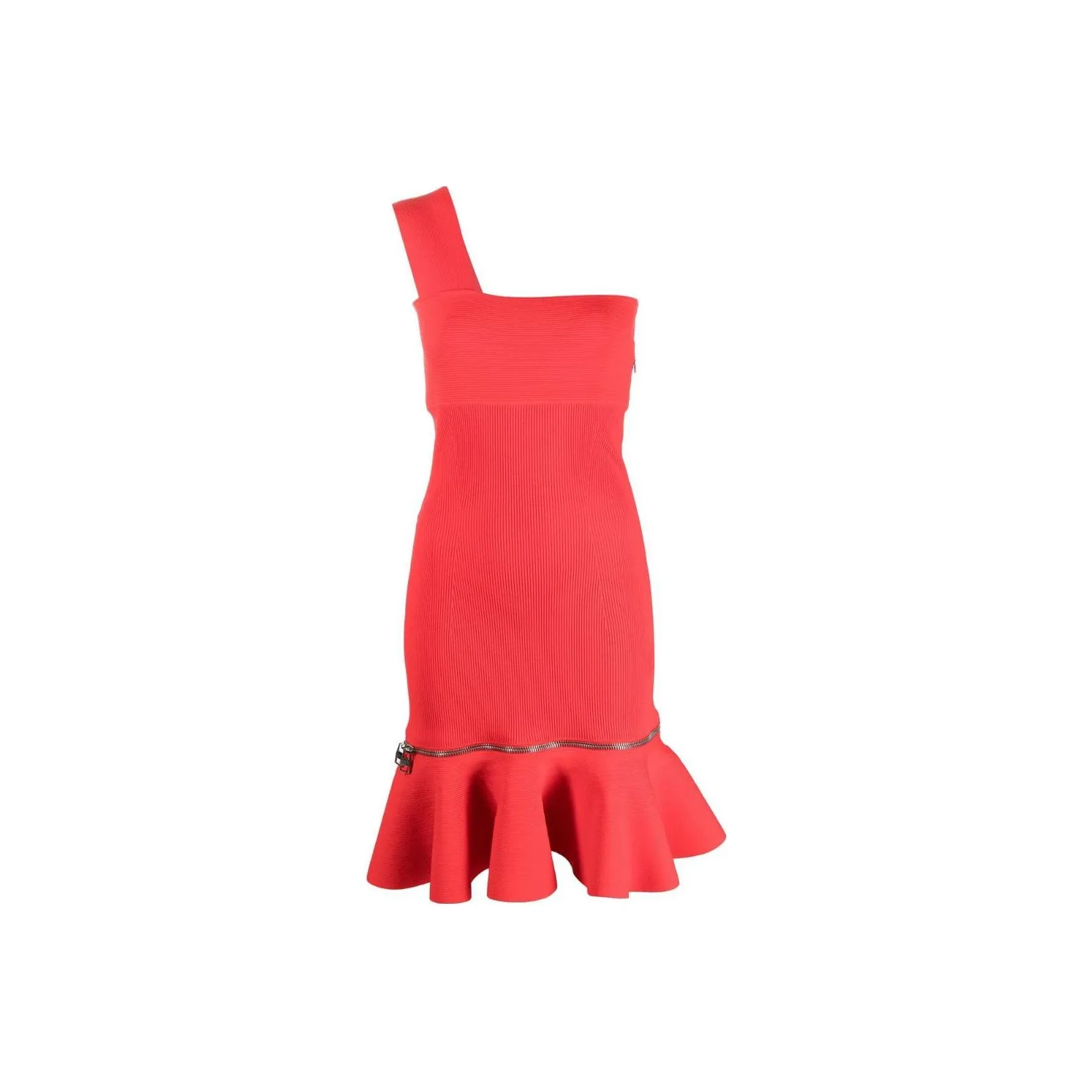 Alexander McQueen One shoulder Ruffle hem Dress