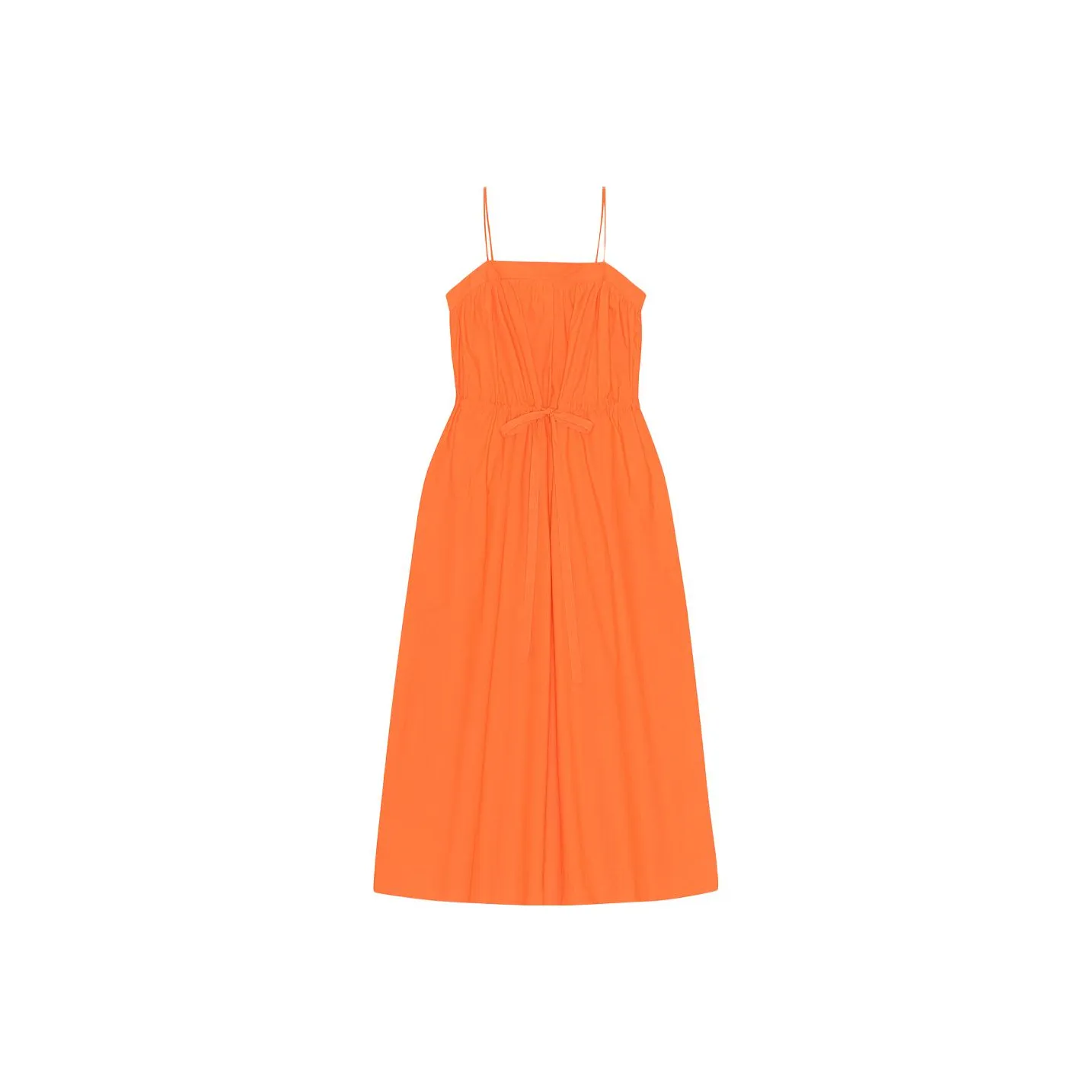 GANNI Tie Front Strapped Dress