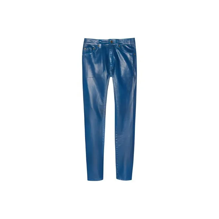 SAINT LAURENT Skinny Patent Style Trousers