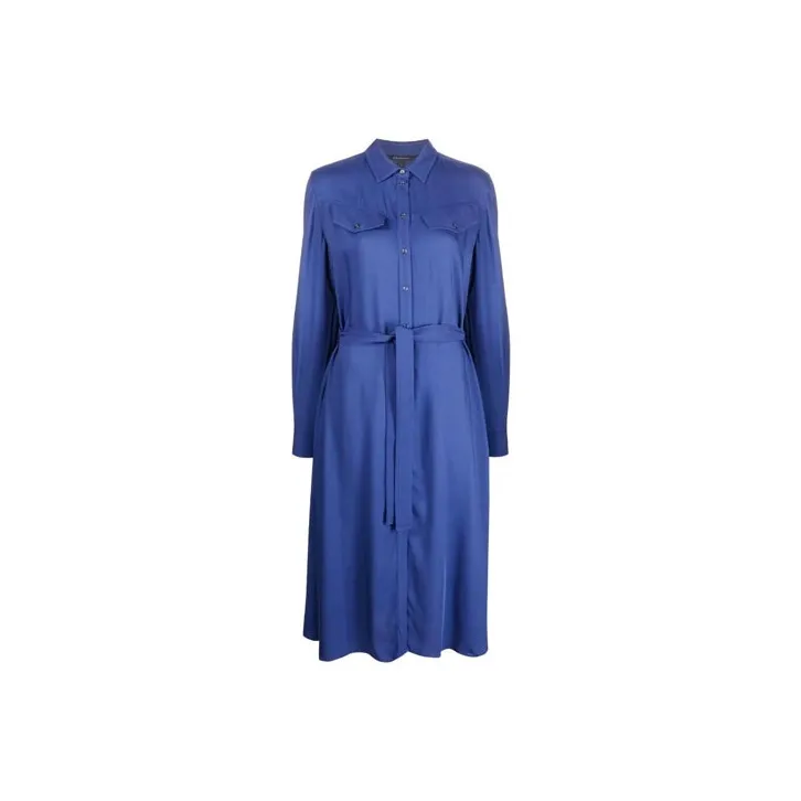 ARMANI EXCHANGE Long Sleeved Dresses Women's Blue